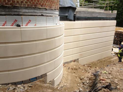 Progress of works at Silverwood House, Blockwork and Masonry Subcontracting by Parkwork Brickwork and Building Services  